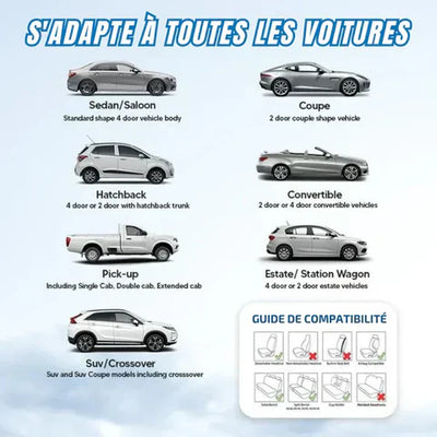 FB-Cr- Housses de Siège Universelles 5 Places en Cuir