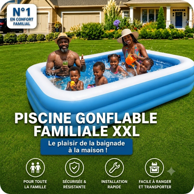 Piscine Gonflable Familiale XXL Pour les Vacances : EN PROMO 24H