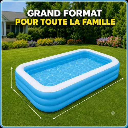 Piscine Gonflable Familiale XXL Pour les Vacances : EN PROMO 24H