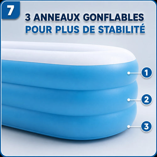 Piscine Gonflable Familiale XXL Pour les Vacances : EN PROMO 24H