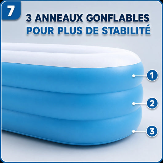 Piscine Gonflable Familiale XXL Pour les Vacances : EN PROMO 24H