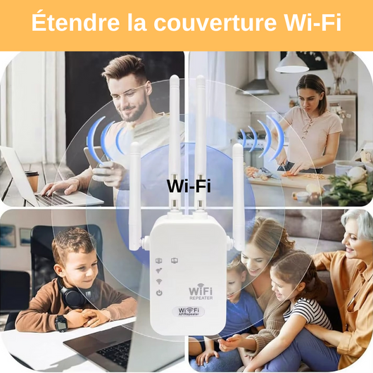 V3 - GB - Répéteur Wi-Fi Puissant pour Maison QUOTI+