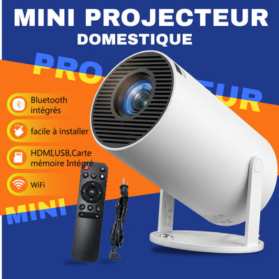 Projecteur HY300 Plus 210ANSI 720P Support 4K Mini projecteur domestique Android 11