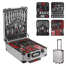 Rbi -Mallette à outils 499 pièces ensemble d'outils de réparation à domicile à 4 couches en aluminium