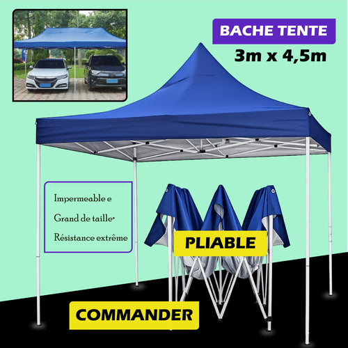 Bâche Tente 3m x 3m : En promo 24H