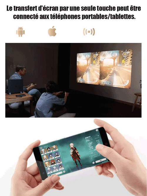 Mini projecteur LED portable HAUTE QUALITÉ avec haut-parleur intégré