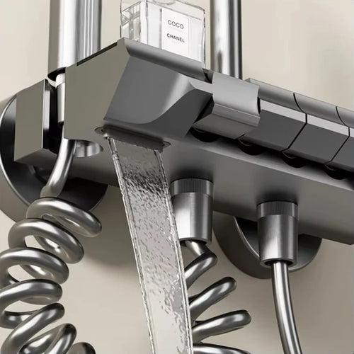Colonne de douche intelligente à température constante à effet pluie 4 en 1