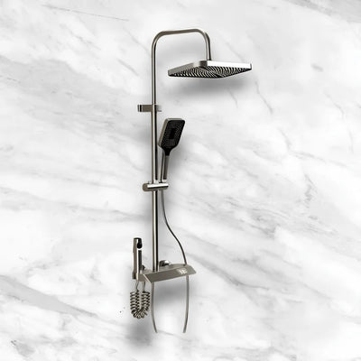 Colonne de douche intelligente à température constante à effet pluie 4 en 1