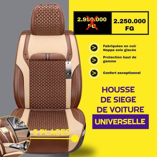 Housses de Siège Universelles 5 Places en Cuir