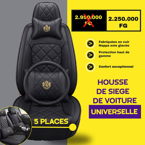 Housses de Siège Universelles 5 Places en Cuir
