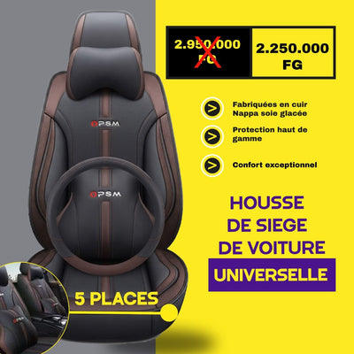 Fb- V2 - conakry - Housses de Siège Universelles 5 Places en Cuir