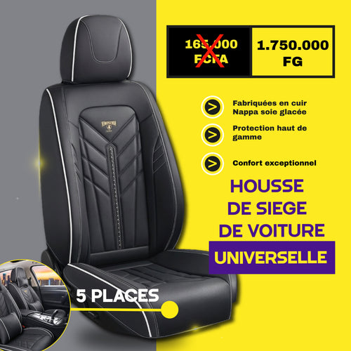Housses de Siège Universelles 5 Places en Cuir