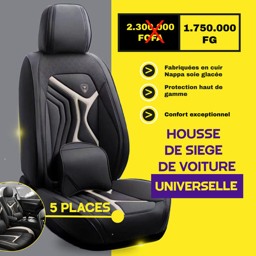 Housses de Siège Universelles 5 Places en Cuir