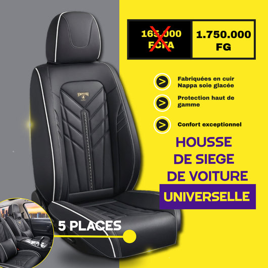 Fb- V2 - conakry - Housses de Siège Universelles 5 Places en Cuir
